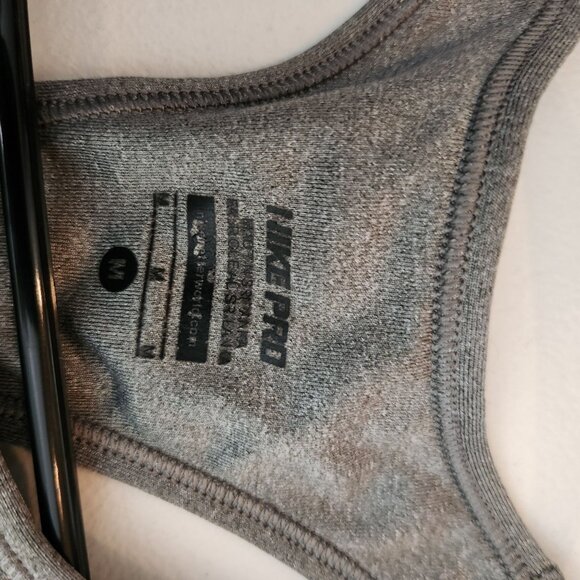Nike Pro Dri-Fit Gray Medium Racerback Sports Bra - Picture 8 of 9